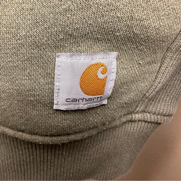 Carhartt Cardigan Sweatshirt with Logo Patch Size XXL Green - Picture 2 of 8